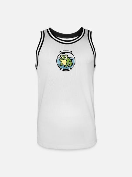 Frog in a Bowl - Men's Basketball Jersey - white/black
