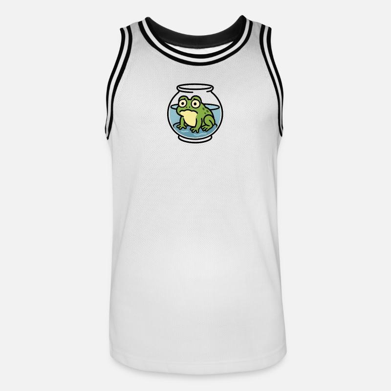 Frog in a Bowl - Men's Basketball Jersey - white/black