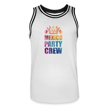 Dire que l’équipe du parti mexicain - Maillot de basket Homme - blanc/noir - Devant - AI Model Male 185 dark (185cm)