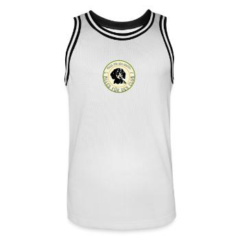 Alles für den Dackel - Männer Basketball-Trikot - Weiß/Schwarz - Vorne - AI Model Male 185 dark (185cm)