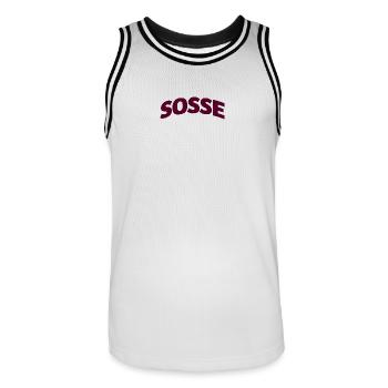 Sosse pour toujours - Maillot de basket Homme - blanc/noir - Devant - AI Model Male 185 dark (185cm)
