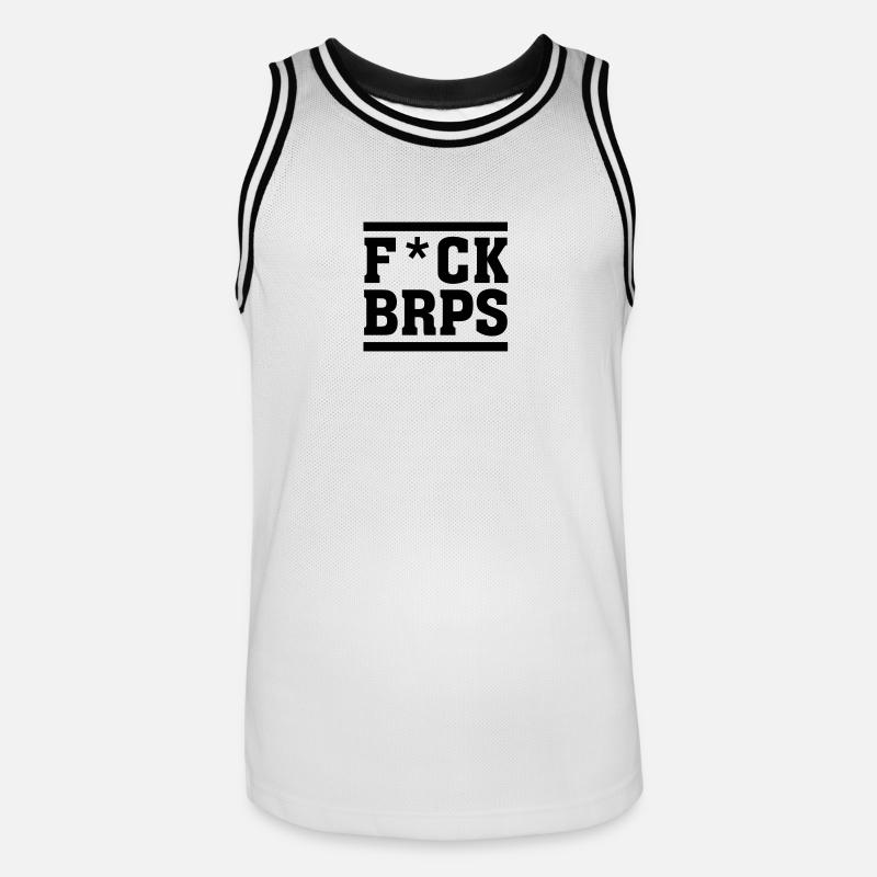 F*CK BRPS - Männer Basketball-Trikot - Weiß/Schwarz