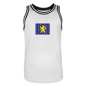 Franche Comté - Maillot de basket Homme - blanc/noir - Devant - AI Model Male 185 dark (185cm)