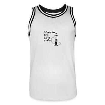 Mach dir kein Kopf außer-Shisha - Männer Basketball-Trikot - Weiß/Schwarz - Vorne - AI Model Male 185 dark (185cm)