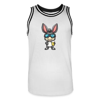 Donkey Ski Beer - Men's Basketball Jersey - white/black - Front - AI Model Male 185 dark (185cm)