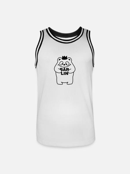 Berliner Bär - Männer Basketball-Trikot - Weiß/Schwarz