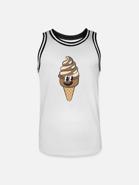 Retro Cartoon Cream - Men's Basketball Jersey - white/black