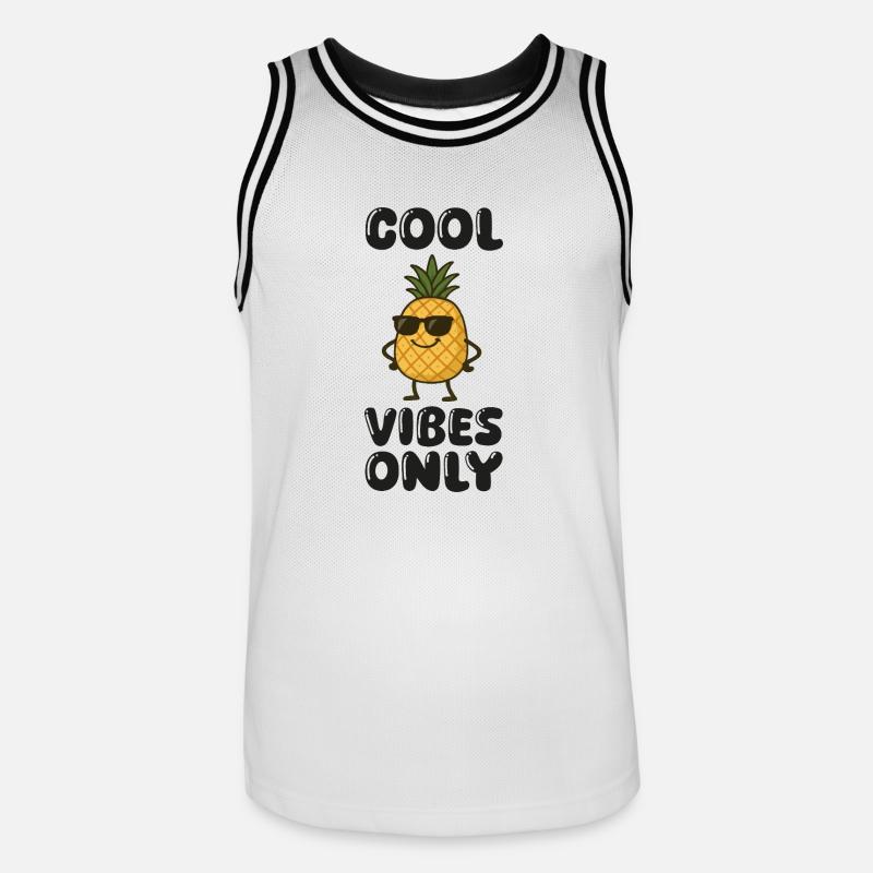 Pineapple Comic - Men's Basketball Jersey - white/black