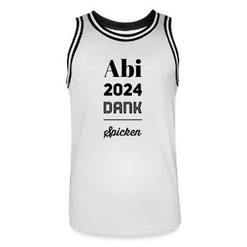 Abitur 2024 - Maillot de basket Homme - blanc/noir - Devant - AI Model Male 185 dark (185cm)