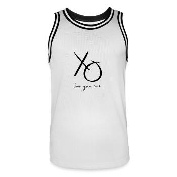 Xoxo Love you More - Männer Basketball-Trikot - Weiß/Schwarz - Vorne - AI Model Male 185 dark (185cm)