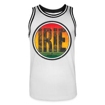 irie - movement of jah - Men's Basketball Jersey - white/black - Front - AI Model Male 185 dark (185cm)