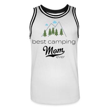 camper - Men's Basketball Jersey - white/black - Front - AI Model Male 185 dark (185cm)