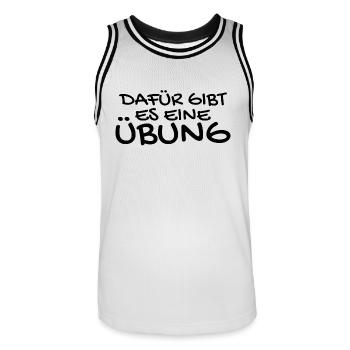 Physiotherapie Physiotherapeut Arbeit Geschenk - Männer Basketball-Trikot - Weiß/Schwarz - Vorne - AI Model Male 185 dark (185cm)