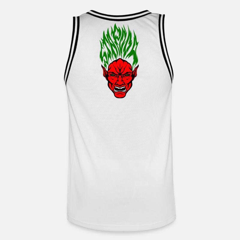 Stapooa Dämon Farbe - Männer Basketball-Trikot - Weiß/Schwarz