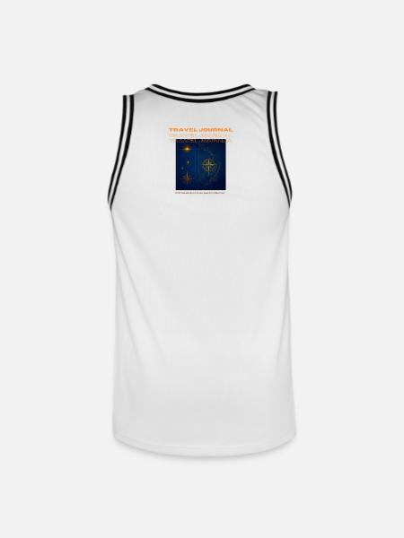 Nautical Travel Notebook - Men's Basketball Jersey - white/black
