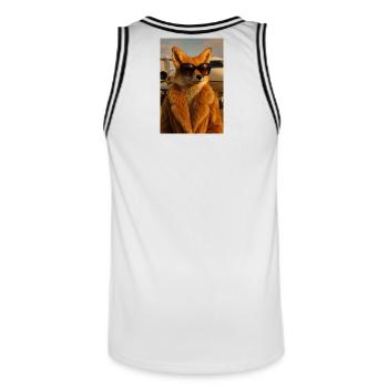 Fly me to the moon - Maillot de basket Homme - blanc/noir - Dos - AI Model Male 185 dark (185cm)
