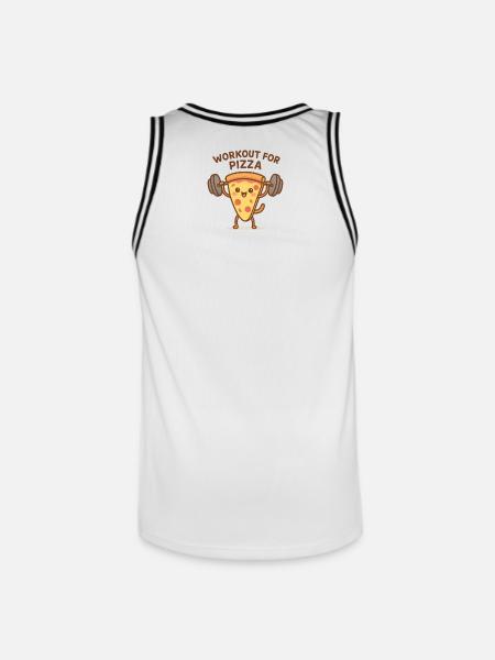 Pizza Workout Motivational Shoe - Men's Basketball Jersey - white/black