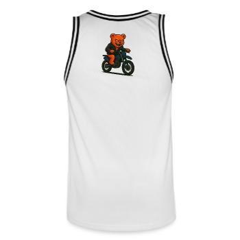 Gummy bear Rider - Men's Basketball Jersey - white/black - Back - AI Model Male 185 dark (185cm)