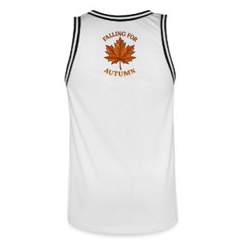 Falling for Autumn - Men's Basketball Jersey - white/black - Back - AI Model Male 185 dark (185cm)