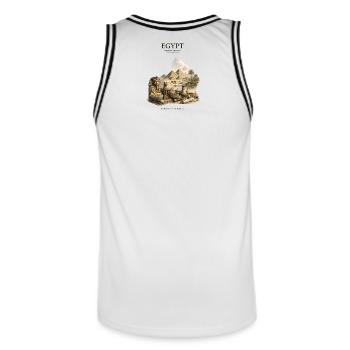 Egypt Desert Legacy Artwork - Männer Basketball-Trikot - Weiß/Schwarz - Hinten - AI Model Male 185 dark (185cm)
