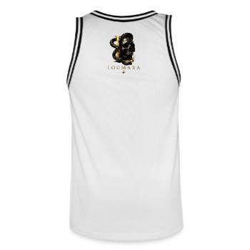 Parfait pour les fans - Maillot de basket Homme - blanc/noir - Dos - AI Model Male 185 dark (185cm)