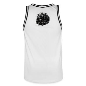 Amour des routiers - Maillot de basket Homme - blanc/noir - Dos - AI Model Male 185 dark (185cm)