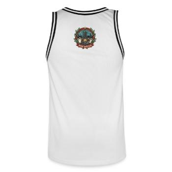 Lantern Shimmer Winter Wonderland - Men's Basketball Jersey - white/black - Back - AI Model Male 185 dark (185cm)