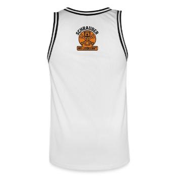 Schrauber aus Leidenschaft - Männer Basketball-Trikot - Weiß/Schwarz - Hinten - AI Model Male 185 dark (185cm)
