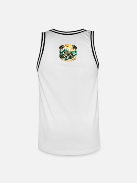 Salty Soul Beach Shirt - Men's Basketball Jersey - white/black
