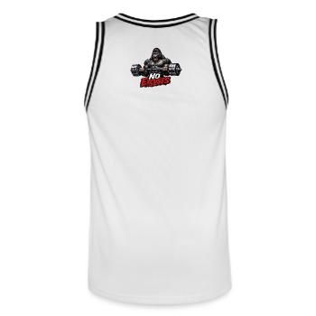 Gorilla Kraft No Excuses - Men's Basketball Jersey - white/black - Back - AI Model Male 185 dark (185cm)