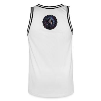Romance sombre fantastique - Maillot de basket Homme - blanc/noir - Dos - AI Model Male 185 dark (185cm)