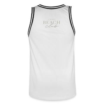 Amalfi Beach Club Logo - Maillot de basket Homme - blanc/noir - Dos - AI Model Male 185 dark (185cm)
