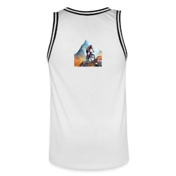 VTT - Maillot de basket Homme - blanc/noir - Dos - AI Model Male 185 dark (185cm)