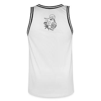 Skeleton with Rose - Men's Basketball Jersey - white/black - Back - AI Model Male 185 dark (185cm)