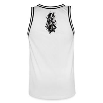 Art des échecs - Roi brisé épique & Échiquier - - Maillot de basket Homme - blanc/noir - Dos - AI Model Male 185 dark (185cm)