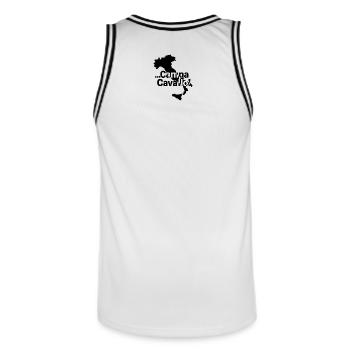 ... Campa Cavallo ! - Maillot de basket Homme - blanc/noir - Dos - AI Model Male 185 dark (185cm)