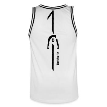 Soyez The 1x - Maillot de basket Homme - blanc/noir - Dos - AI Model Male 185 dark (185cm)