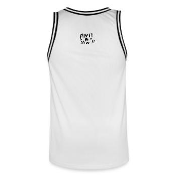 Graffiti Hand Writing Chaos Pattern - Maillot de basket Homme - blanc/noir - Dos - AI Model Male 185 dark (185cm)