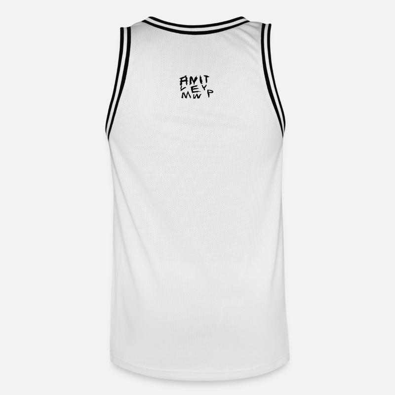 Graffiti Hand Writing Chaos Pattern - Maillot de basket Homme - blanc/noir