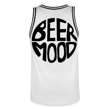 Beer Mood - Männer Basketball-Trikot - Weiß/Schwarz - Hinten - AI Model Male 185 dark (185cm)