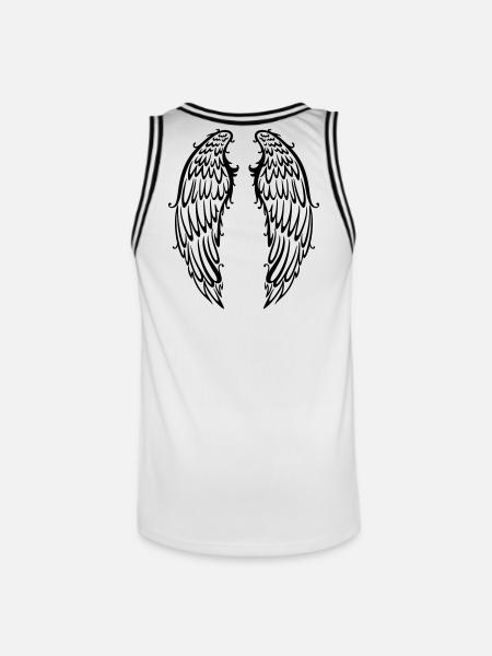 Big wings, angel wings, wings - Men's Basketball Jersey - white/black
