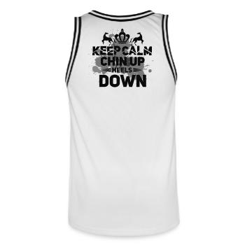 cheval - Maillot de basket Homme - blanc/noir - Dos - AI Model Male 185 dark (185cm)