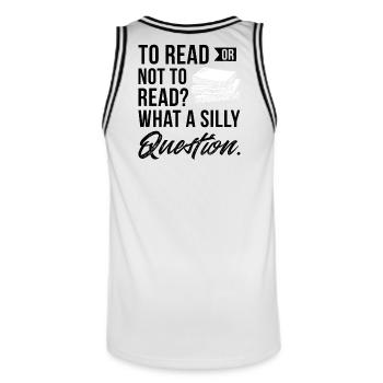 professeur - Maillot de basket Homme - blanc/noir - Dos - AI Model Male 185 dark (185cm)