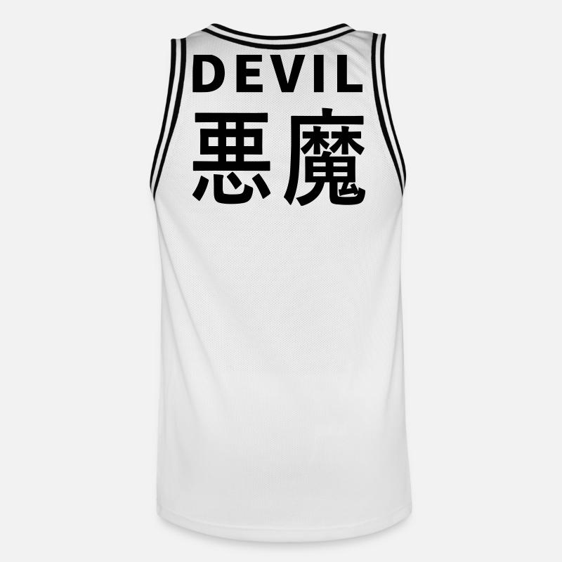 Devil's Kajni - Männer Basketball-Trikot - Weiß/Schwarz