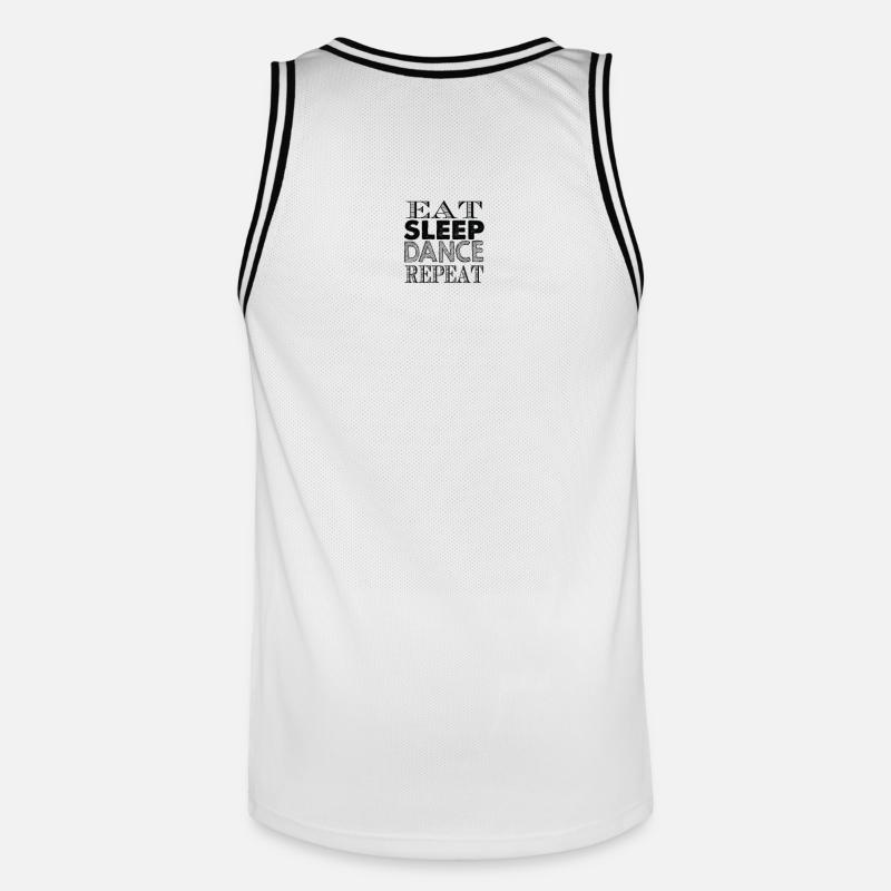 Cadeau de danseur de danse danse - Maillot de basket Homme - blanc/noir