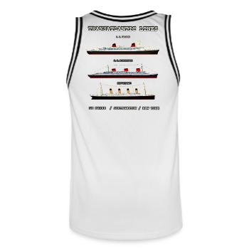 LINER FRANCE NORMANDIE TITANIC Louis RUNEMBERG - Men's Basketball Jersey - white/black - Back - AI Model Male 185 dark (185cm)