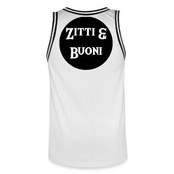 Zitti & Buoni - Maillot de basket Homme - blanc/noir - Dos - AI Model Male 185 dark (185cm)