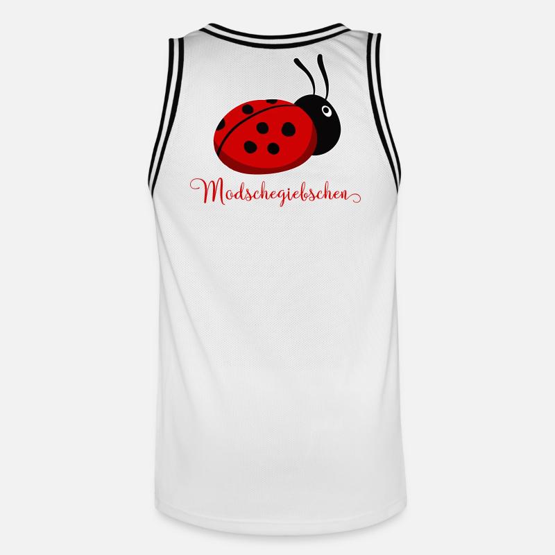 Modschegiebchen Ladybug Saxon Gift Idea - Men's Basketball Jersey - white/black
