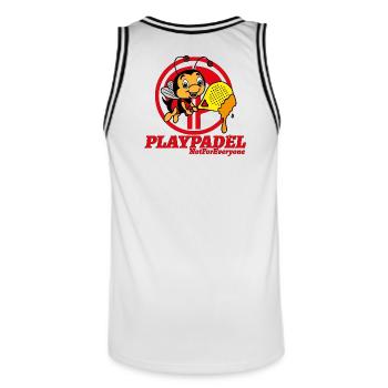 Exclusif Ape Padel - Maillot de basket Homme - blanc/noir - Dos - AI Model Male 185 dark (185cm)