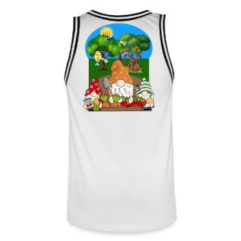 Gartenarbeit Frühling - Männer Basketball-Trikot - Weiß/Schwarz - Hinten - AI Model Male 185 dark (185cm)